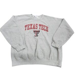 Texas Tech Red Raiders Sweatshirt Mens Large Gray NCAA Basketball Gildan